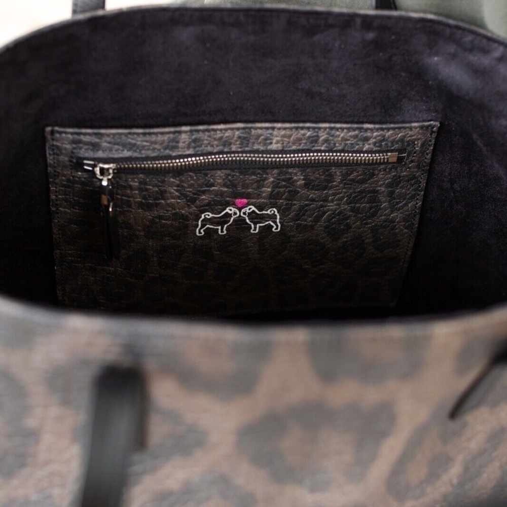 NWT | Leopard 100% Nappa Leather Tote | Large - Picture 5 of 5